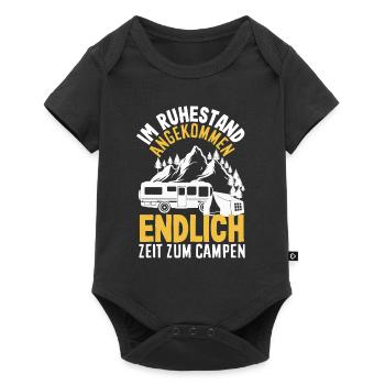 Im Ruhestand angekommen - endlich Zeit zum Campen - Baby Premium Kurzarmbody - Schwarz - Vorne