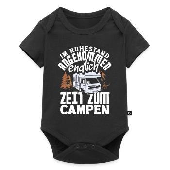 Im Ruhestand angekommen - endlich Zeit zum Campen - Baby Premium Kurzarmbody - Schwarz - Vorne