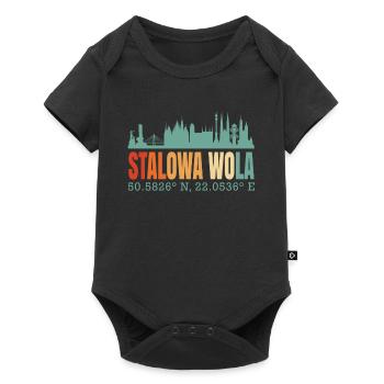 Pologne Stalowa Wola Skyline - Body à manches courtes Premium Bébé - noir - Devant