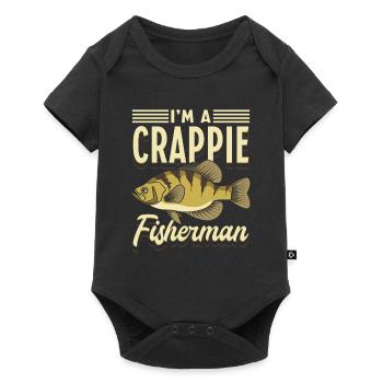 Ich bin ein Crappie-Fischer - Baby Premium Kurzarmbody - Schwarz - Vorne