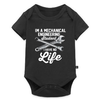 Student des Maschinenbaus - Baby Premium Kurzarmbody - Schwarz - Vorne