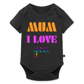 Mum i love you - Baby Premium short-sleeve bodysuit - black - Front
