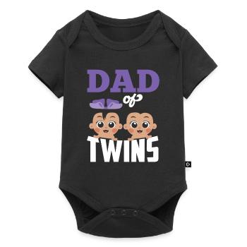Father of twins Gemini Humor Gemini - Baby Premium short-sleeve bodysuit - black - Front