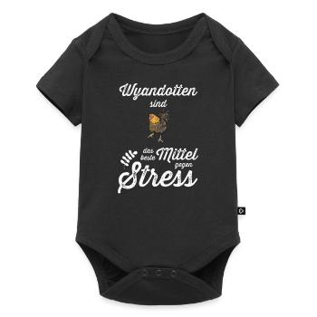 Wyandotten Huhn I Henne Ei Hahn Motiv für - Baby Premium Kurzarmbody - Schwarz - Vorne