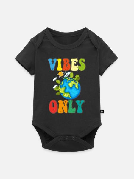 Vibes Only - Baby Premium Kurzarmbody - Schwarz