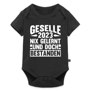 Handwerker Gesellenprüfung 2023 Gesellenbrief Ges - Baby Premium Kurzarmbody - Schwarz - Vorne