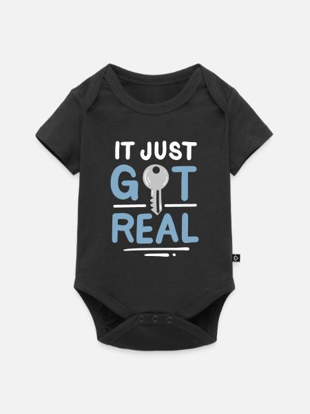 Es wurde gerade real - Baby Premium Kurzarmbody - Schwarz