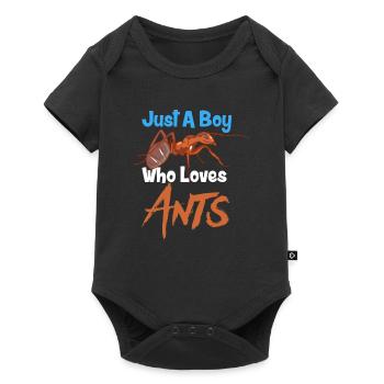 Nur ein Junge, der Ameisen liebt - Baby Premium Kurzarmbody - Schwarz - Vorne