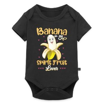 Banana Is My Spirit Fruit Lover - Baby Premium short-sleeve bodysuit - black - Front
