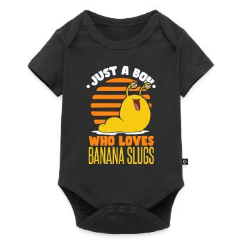 Juste un garçon qui aime les limaces de banane - Body à manches courtes Premium Bébé - noir - Devant