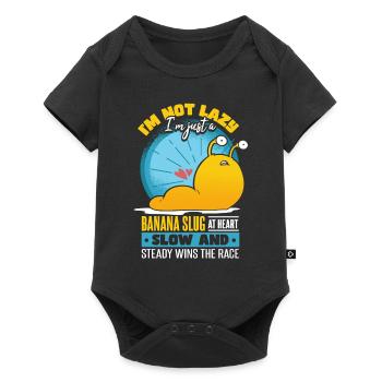 Limace de banane dans l’âme - Body à manches courtes Premium Bébé - noir - Devant