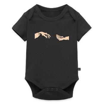 Italian Hand Gesture Creation of Adam Parody - Baby Premium short-sleeve bodysuit - black - Front