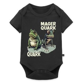 frog tadpole curd curd diet low-fat quark pun - Baby Premium short-sleeve bodysuit - black - Front