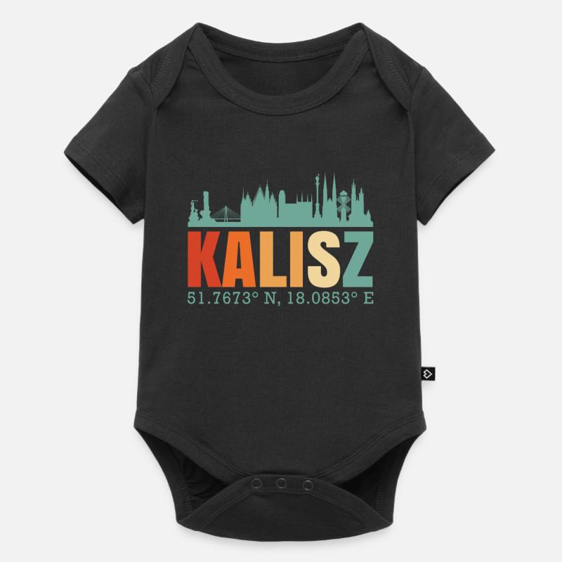 Pologne Kalisz Skyline - Body à manches courtes Premium Bébé - noir