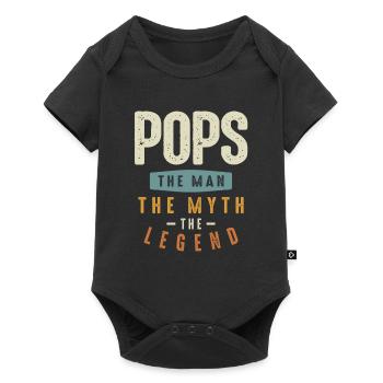 Pops The Man The Myth The Legend - fDad & Grandpa - Baby Premium short-sleeve bodysuit - black - Front