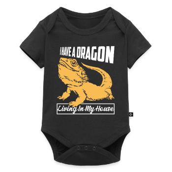 I Have A Dragon Living In My House Reptile Lizard - Baby Premium short-sleeve bodysuit - black - Front