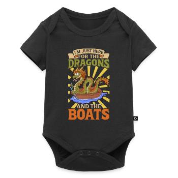 Seulement ici pour les cerfs-volants et les bateaux - Drachenbo - Body à manches courtes Premium Bébé - noir - Devant
