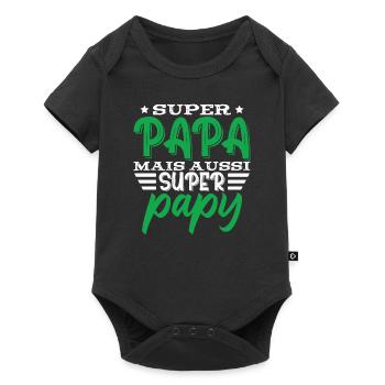 Fête Des Pères Papa Cadeau - Body à manches courtes Premium Bébé - noir - Devant