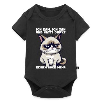 Ich Kam Ich Sah Und Hatte Direkt Keinen Bock Mehr - Baby Premium Kurzarmbody - Schwarz - Vorne