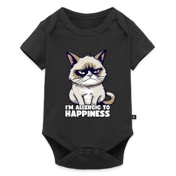 Grump Cat - I'm Allergic To Happiness Sarcasm - Baby Premium short-sleeve bodysuit - black - Front
