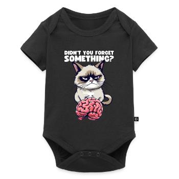 Grump Cat mit Gehirn - Didn't You Forget Something - Baby Premium Kurzarmbody - Schwarz - Vorne
