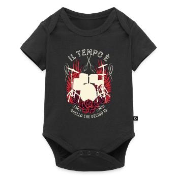 Il Tempo Quello Che Decido Io Strumento Musicale - Baby Premium Kurzarmbody - Schwarz - Vorne
