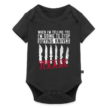 Messersammelmesser Sammlung Messersammler - Baby Premium short-sleeve bodysuit - black - Front