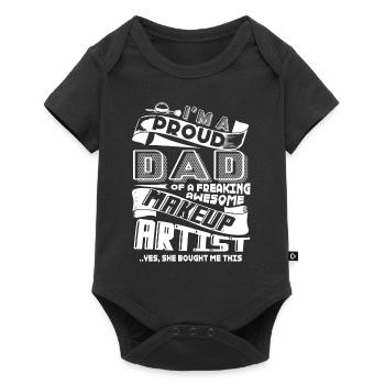 Makeup Artist Proud Makeup Artist Dad - Baby Premium short-sleeve bodysuit - black - Front