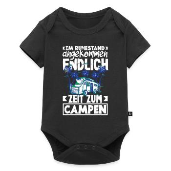 Im Ruhestand angekommen - endlich Zeit zum Campen - Baby Premium Kurzarmbody - Schwarz - Vorne