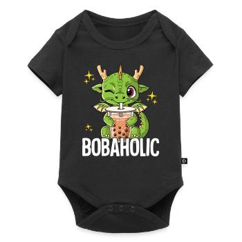 Bubble Tea Dragon Boba Tea Bobaholic - Body à manches courtes Premium Bébé - noir - Devant