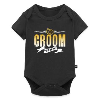 L’équipe du marié dit Fête de mariage - Body à manches courtes Premium Bébé - noir - Devant
