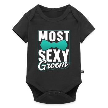 Sexyster Groom Wedding Party Sayings Marriage - Baby Premium short-sleeve bodysuit - black - Front
