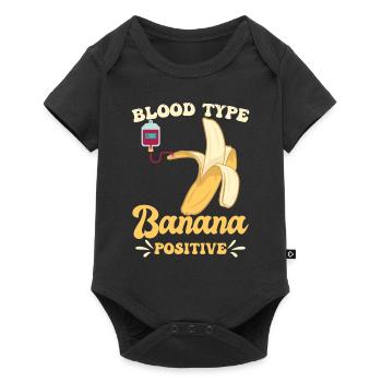 Blood Type Banana Positive - Baby Premium short-sleeve bodysuit - black - Front