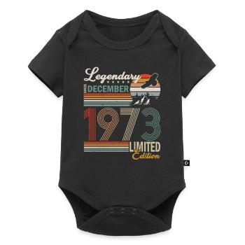 Date de naissance : Décembre 1973 - Edition Limitée Rétro - Body à manches courtes Premium Bébé - noir - Devant