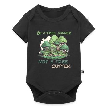 Be a tree hugger - Baby Premium short-sleeve bodysuit - black - Front
