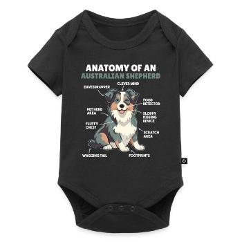 Explication du chien Anatomie d’un berger australien - Body à manches courtes Premium Bébé - noir - Devant