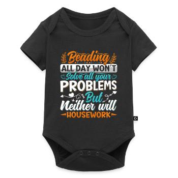 Beading Designs for Beader. - Baby Premium short-sleeve bodysuit - black - Front