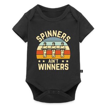 Spinners Ain't Winners Retro Foosball Vintage - Baby Premium short-sleeve bodysuit - black - Front