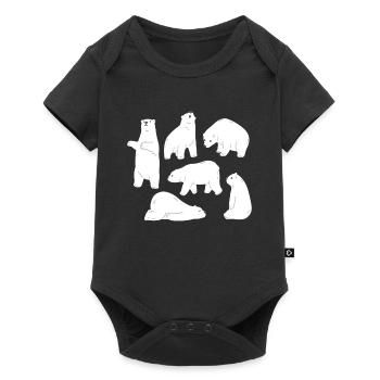 Ours polaires Ours Bien-être animal - Body à manches courtes Premium Bébé - noir - Devant