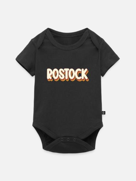 Rostockerin Rostocker Rostock - Baby Premium Kurzarmbody - Schwarz