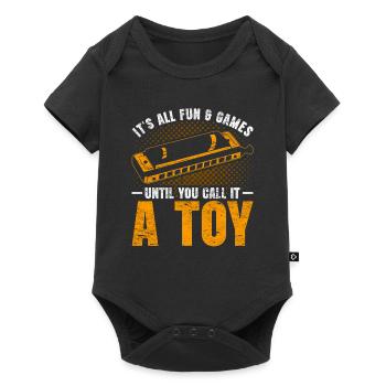 Harmonica harmonica player - Baby Premium short-sleeve bodysuit - black - Front