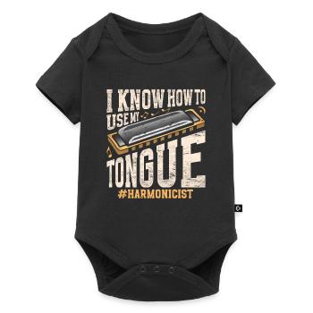Harmonica harmonica player - Baby Premium short-sleeve bodysuit - black - Front