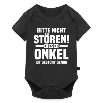 Patenonkel Onkel - Baby Premium Kurzarmbody - Schwarz - Vorne