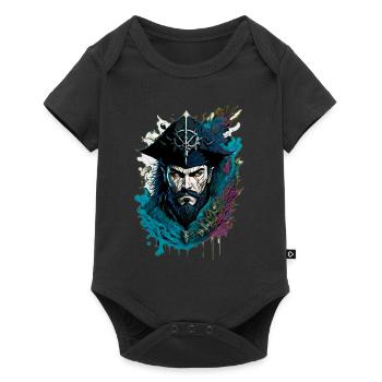 Dunkler Pirat - Baby Premium Kurzarmbody - Schwarz - Vorne