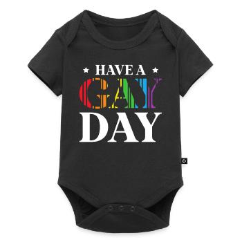 Avoir une journée gay gay sexuelle - Body à manches courtes Premium Bébé - noir - Devant