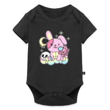 Kawaii Gothic Bunny Pastel Couleurs Gothique Goth Bunny - Body à manches courtes Premium Bébé - noir - Devant