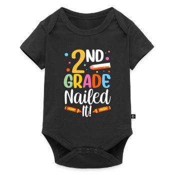 Second Grade Bull's Eye Second Grader Teacher - Baby Premium short-sleeve bodysuit - black - Front