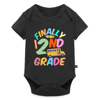 Finally Second Grade Teacher School Second Grader - Baby Premium short-sleeve bodysuit - black - Front