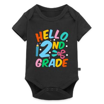 Bonjour 2e année deuxième année deuxième année - Body à manches courtes Premium Bébé - noir - Devant