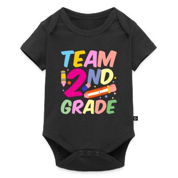 Team Second Grade Teacher Second Grader School - Baby Premium short-sleeve bodysuit - black - Front